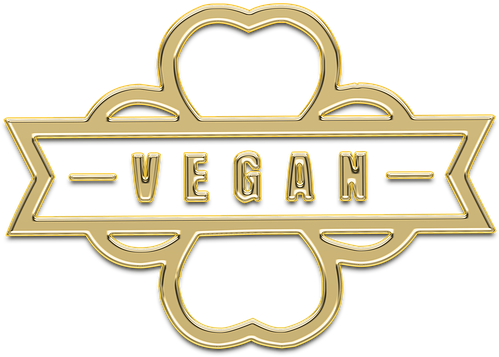 Golden Vegan Sign Graphic PNG