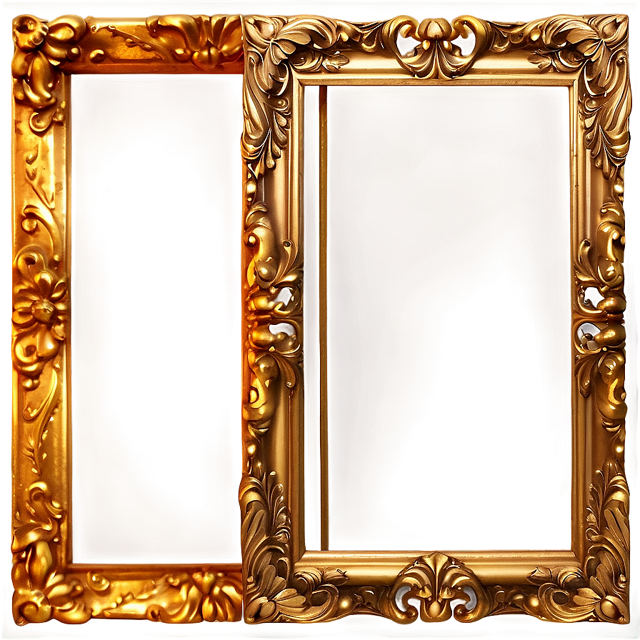 Golden Vintage Frame Png Rvb70 PNG