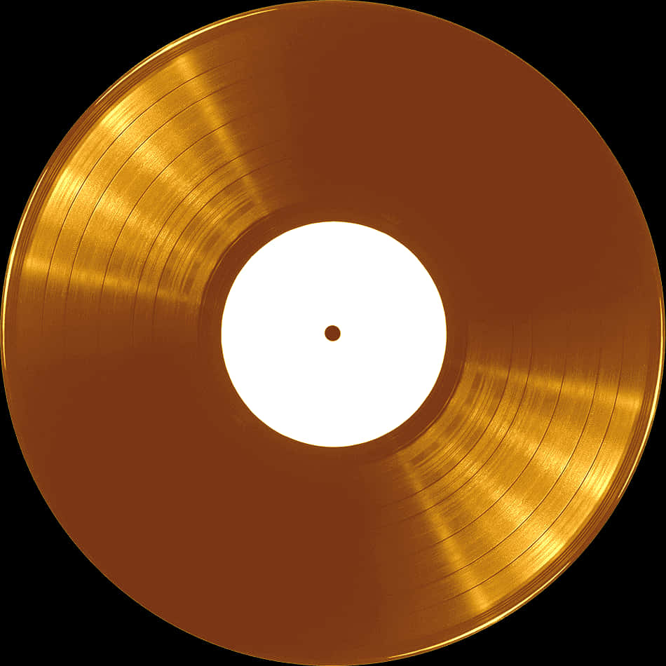 Golden Vinyl Record PNG