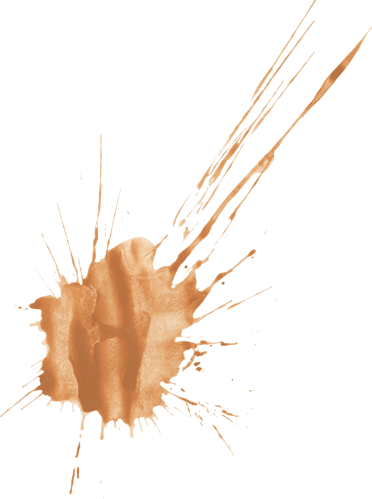 Golden Watercolor Splashon Teal Background.png PNG