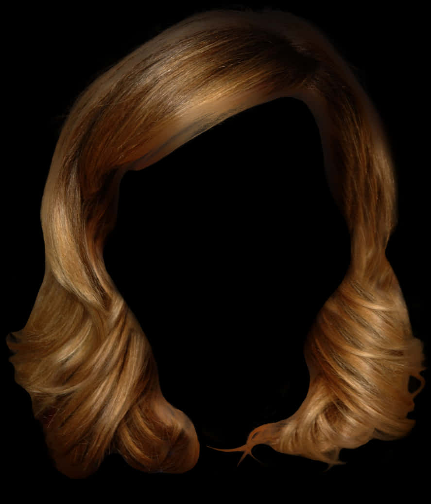 Golden Waves Hairstyle Silhouette PNG