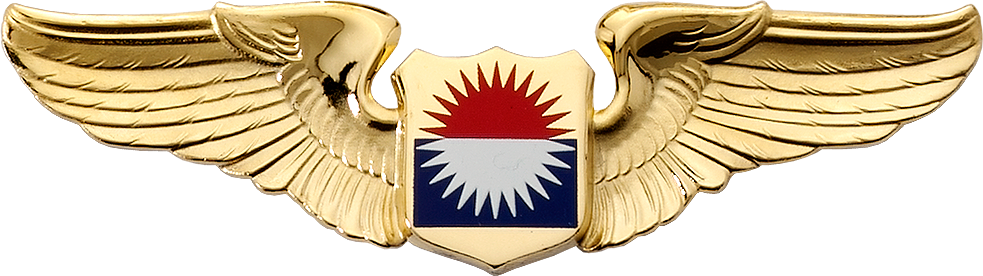 Golden Winged Badgewith Shield PNG