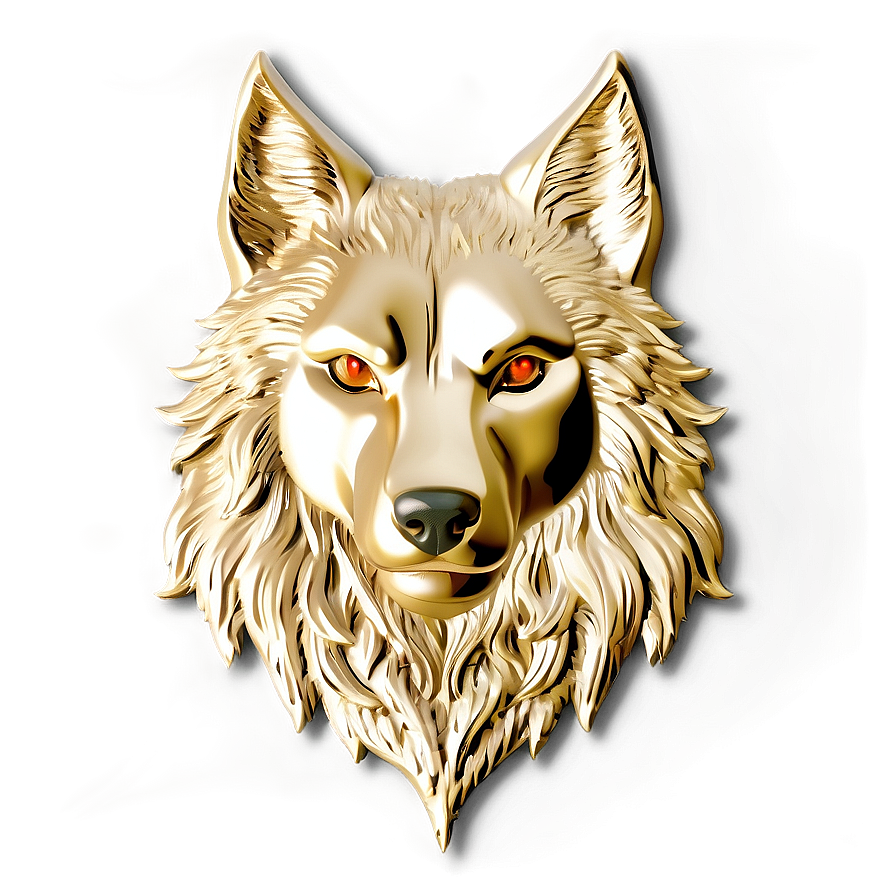 Golden Wolf Emblem Png 1 PNG