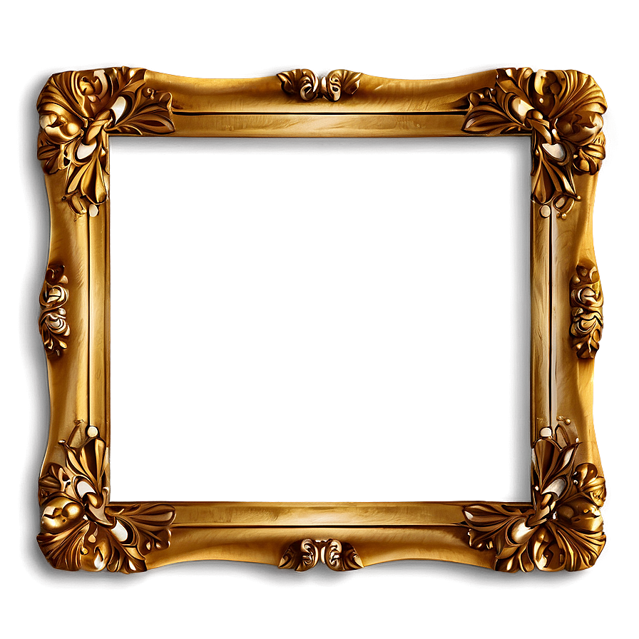 Golden Wooden Frame Png Luu72 PNG