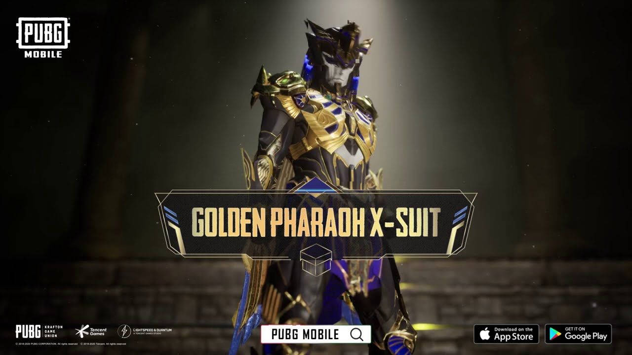 Guld X-Suit PUBG Farao abstrakt tapet: Et guld X-suede PUBG Farao abstrakt tapet til din computer eller mobil. Wallpaper