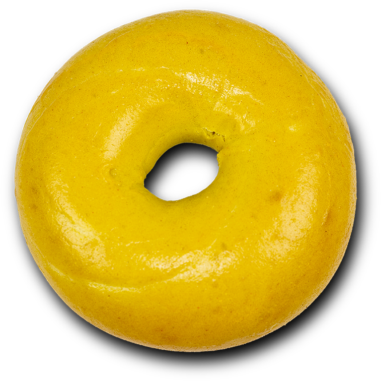 Golden Yellow Donut Top View PNG