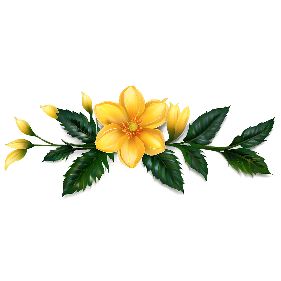 Golden Yellow Flowers Png Mdk PNG