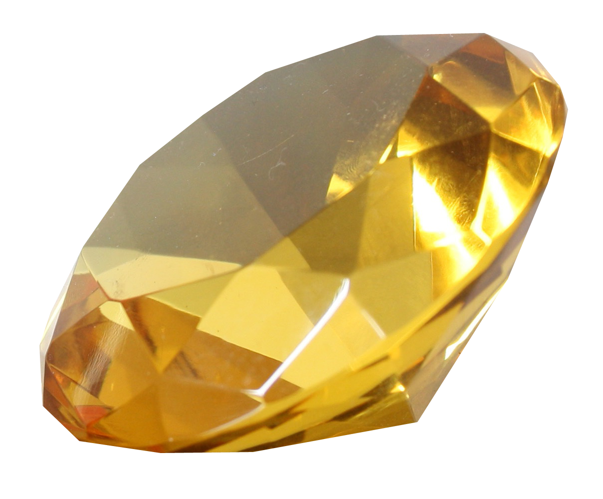 Golden Yellow Gemstone Cut PNG