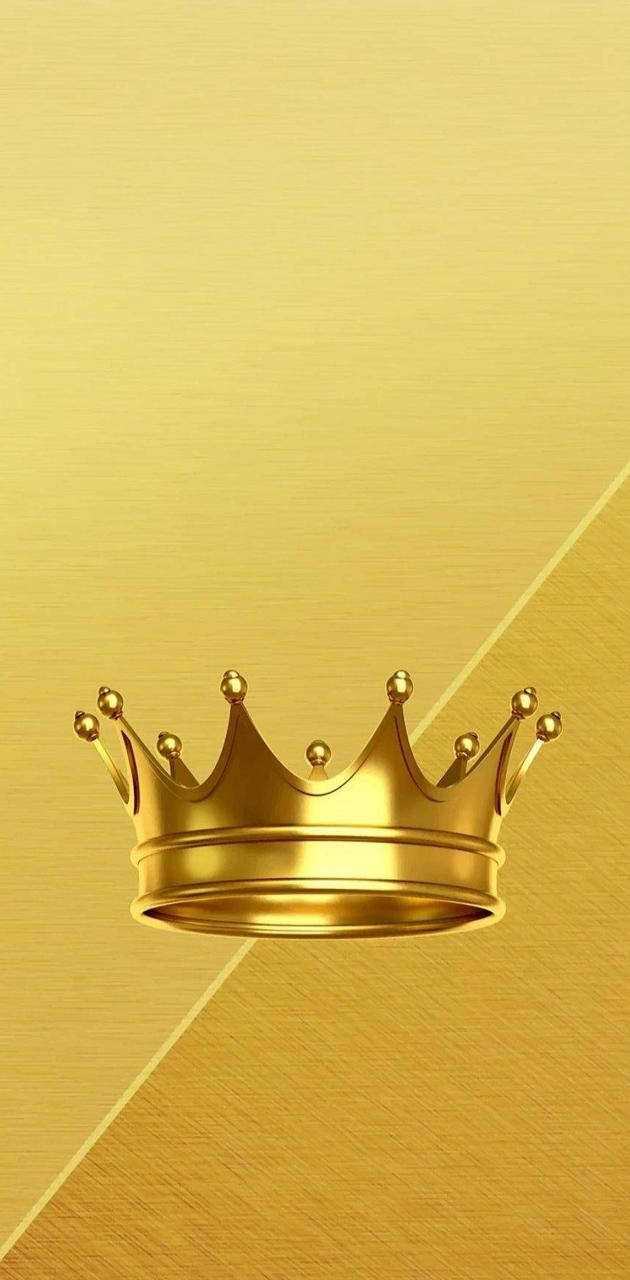 Guldgul konge og dronning krone Wallpaper