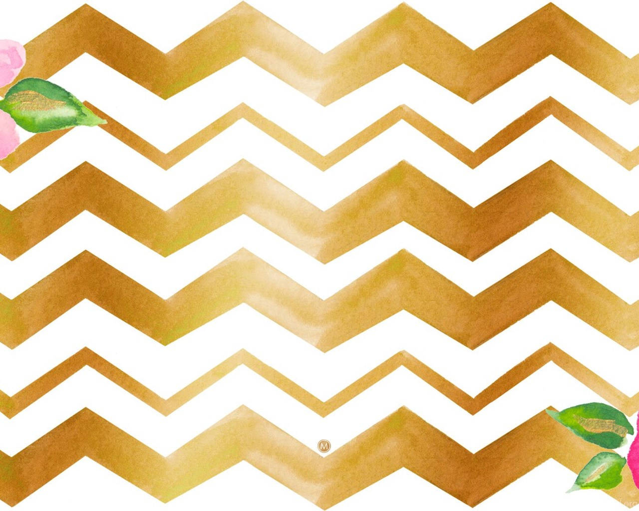 Elegant Golden Zigzag Preppy PFP Wallpaper
