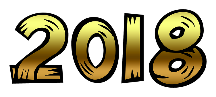 Golden2018 New Year Design PNG