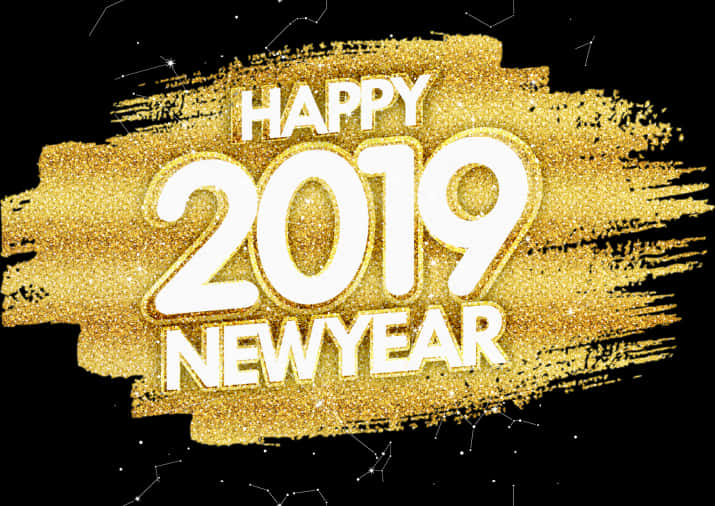 Golden2019 Happy New Year PNG