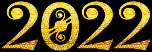 Golden2022 Text Design PNG