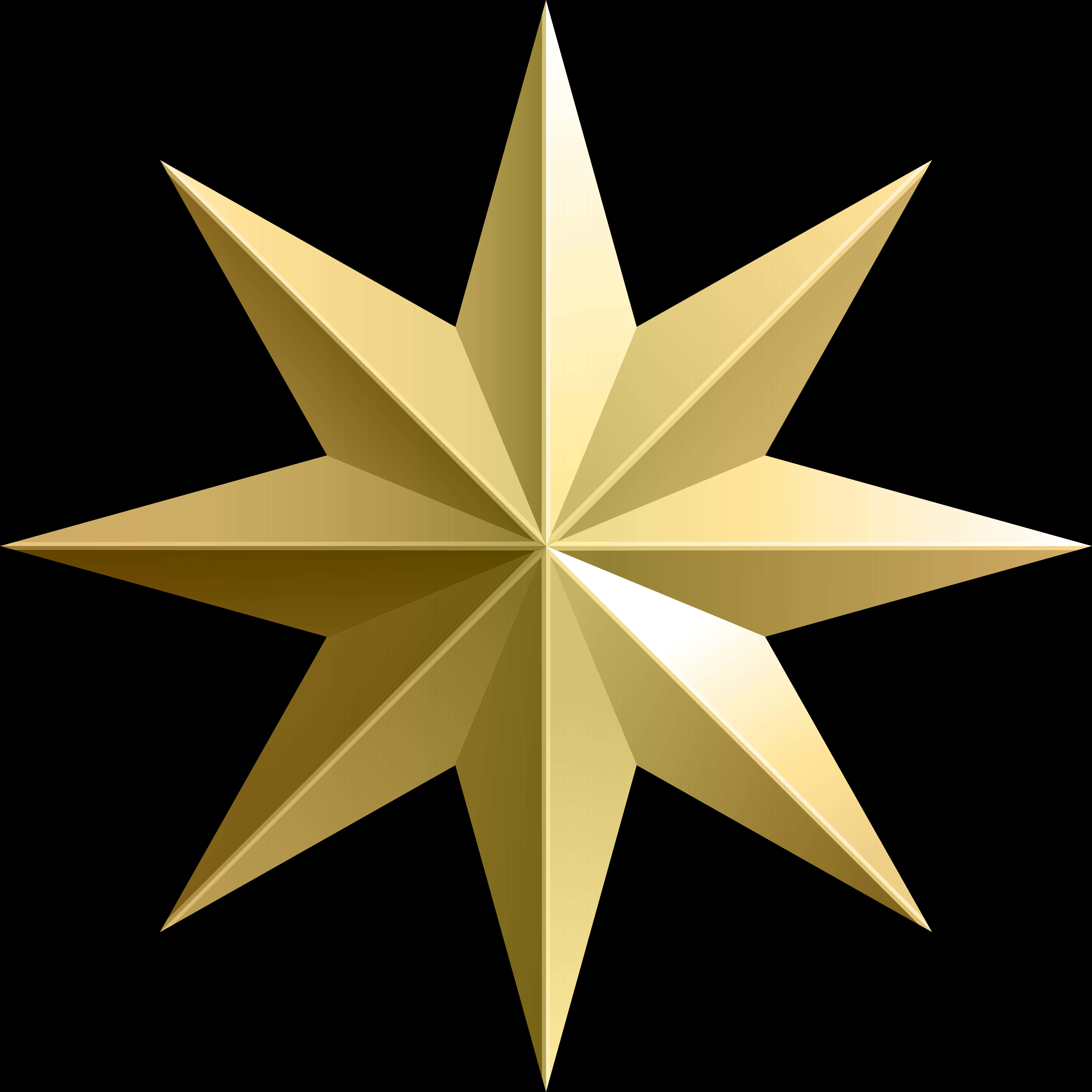 Golden3 D Star Graphic PNG