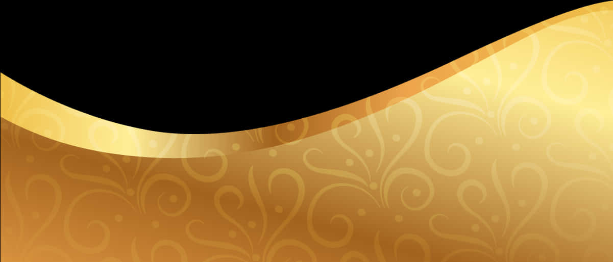 Golden Floral Background Design PNG
