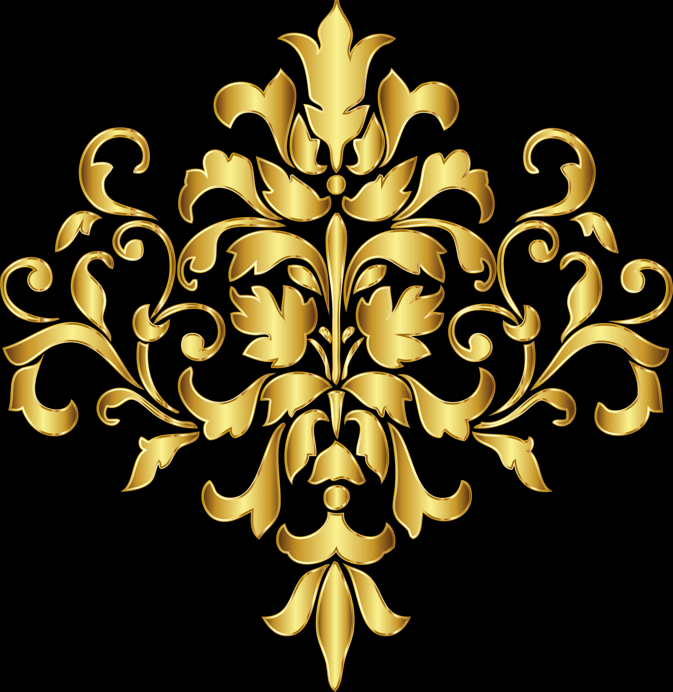Golden Fleurde Lis Design PNG