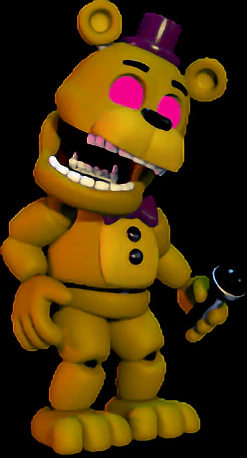 Golden_ Freddy_ F N A F_ Character PNG