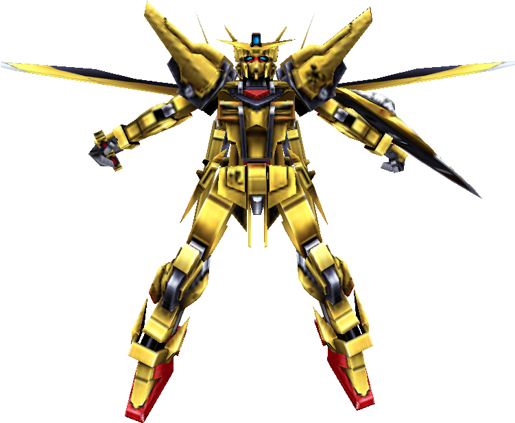Golden_ Mecha_ Gundam_ Pose PNG
