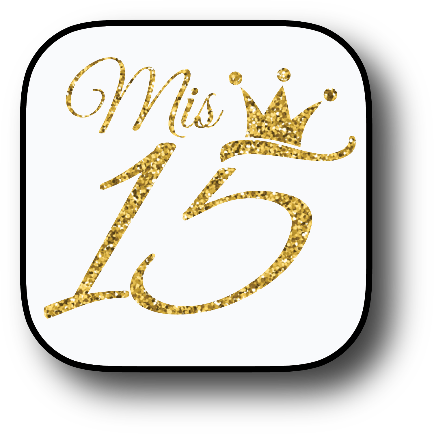Golden_ Mis_15_ Quinceanera_ Icon PNG