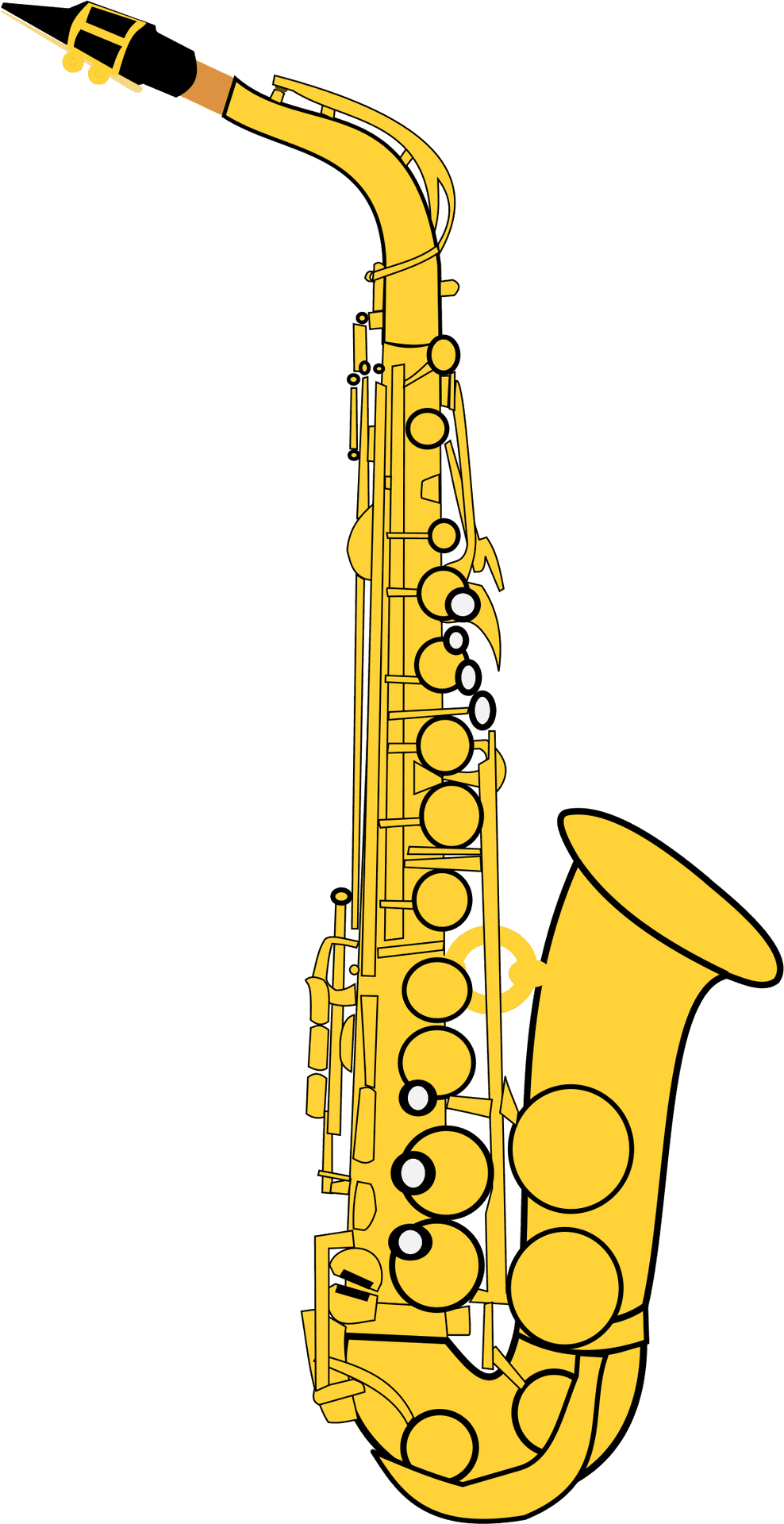 Download Golden_ Saxophone_ Vector_ Art | Wallpapers.com
