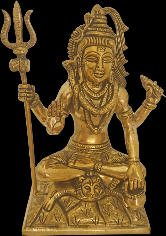 Golden_ Shiva_ Statue PNG