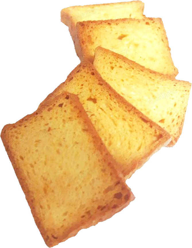 Golden_ Toast_ Slices_ Floating PNG