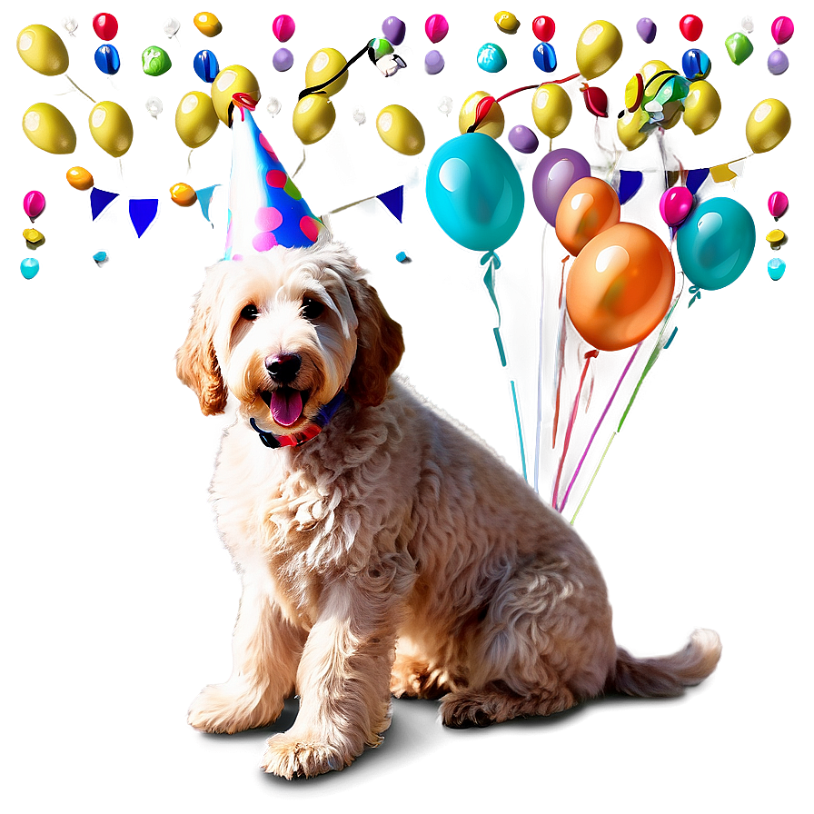 Goldendoodle Birthday Party Png Tyo PNG