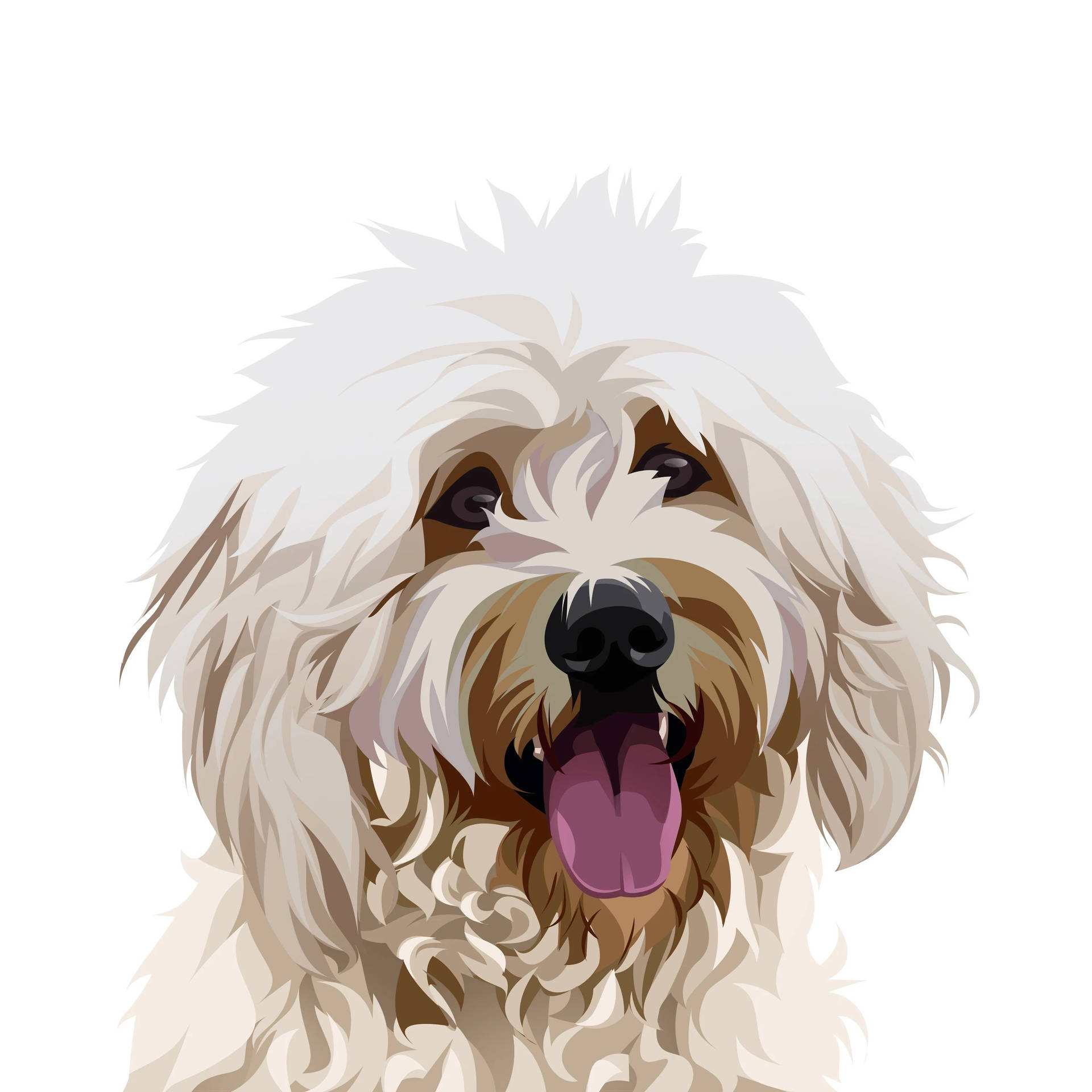 Goldendoodle Dog Art Wallpaper