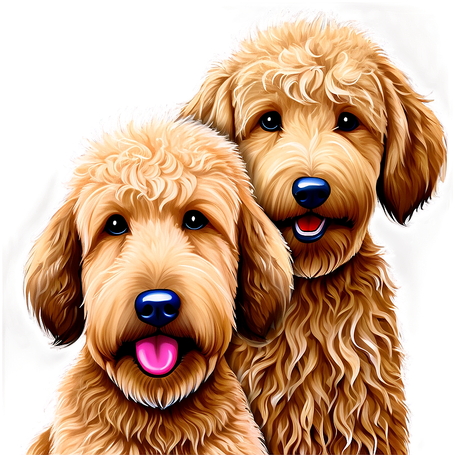 Goldendoodle Family Png Jrd45 PNG