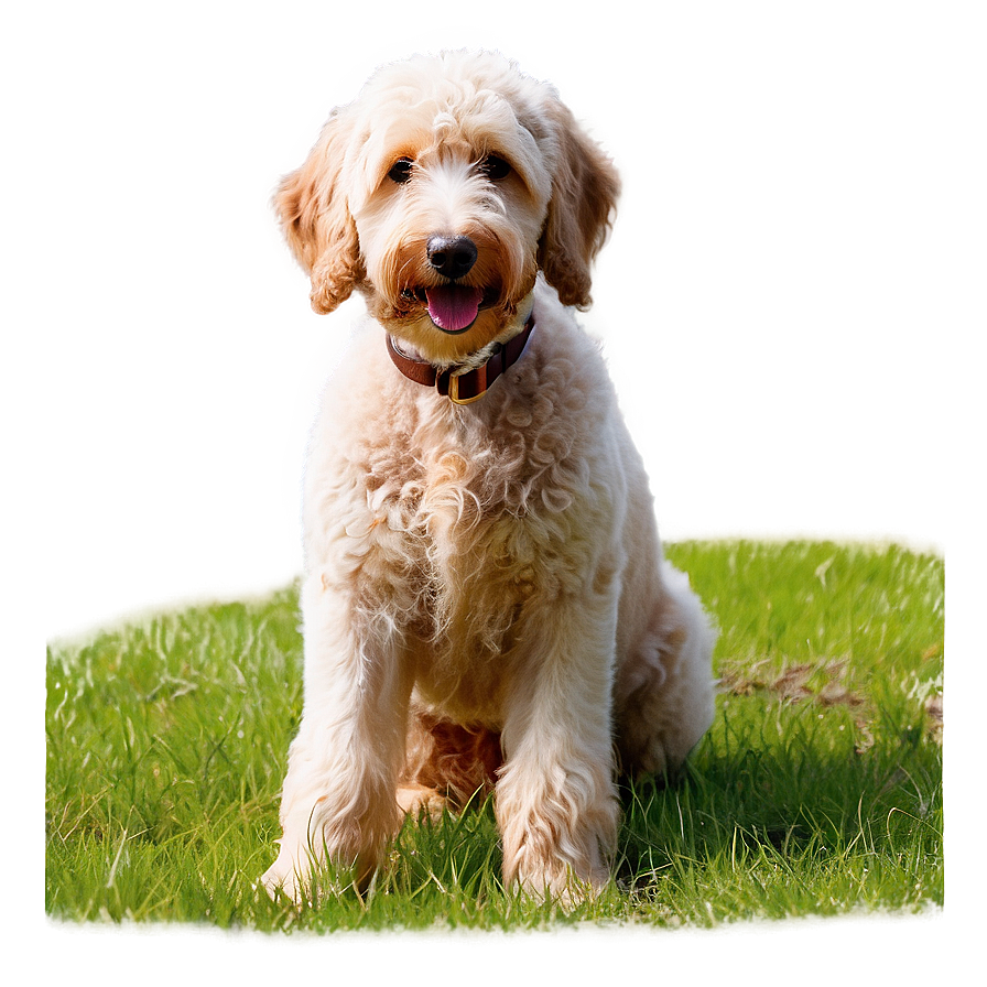 Goldendoodle In Field Png Rfq43 PNG