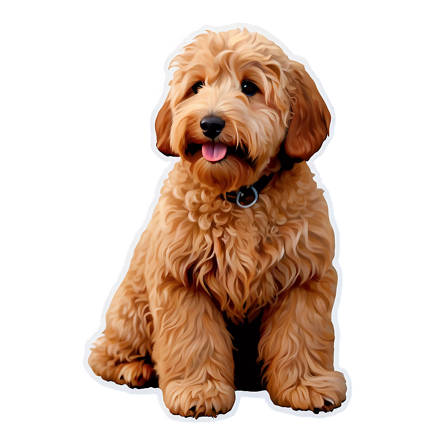 Goldendoodle In Snow Png 36 PNG