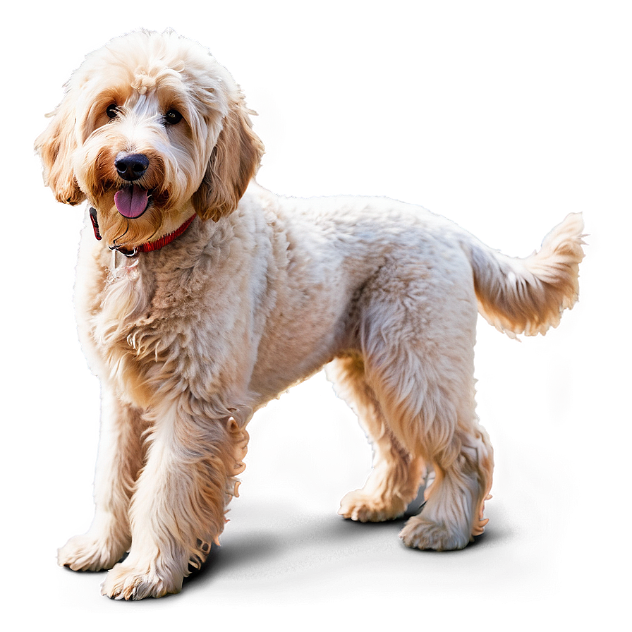 Goldendoodle On A Walk Png 06262024 PNG