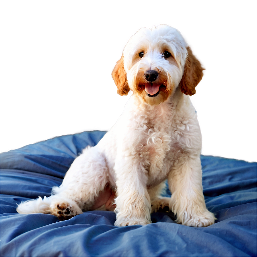 Goldendoodle On Bed Png Xmh PNG