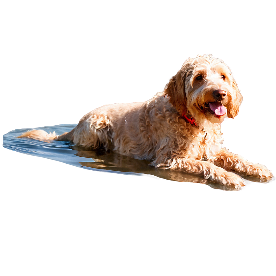 Goldendoodle Swimming Png Fkx PNG