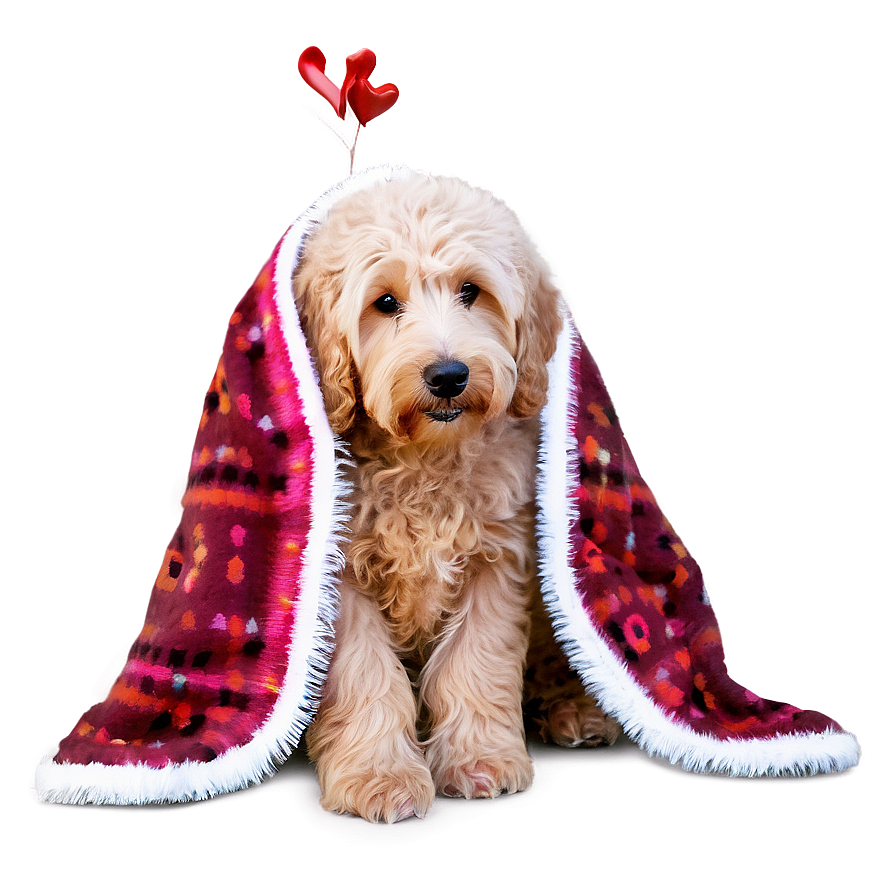 Goldendoodle With Blanket Png 78 PNG