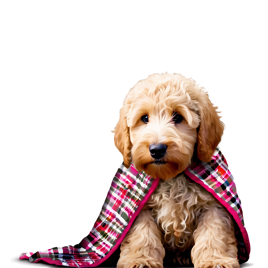 Goldendoodle With Blanket Png Kqk5 PNG