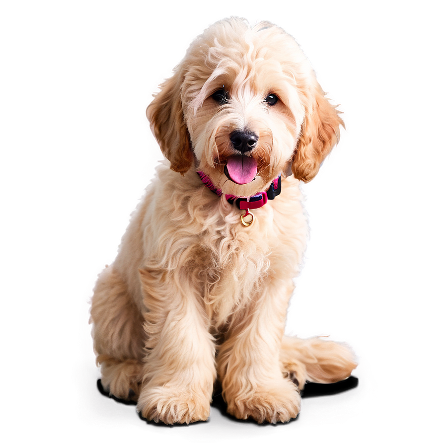 Goldendoodle With Flowers Png Lby PNG