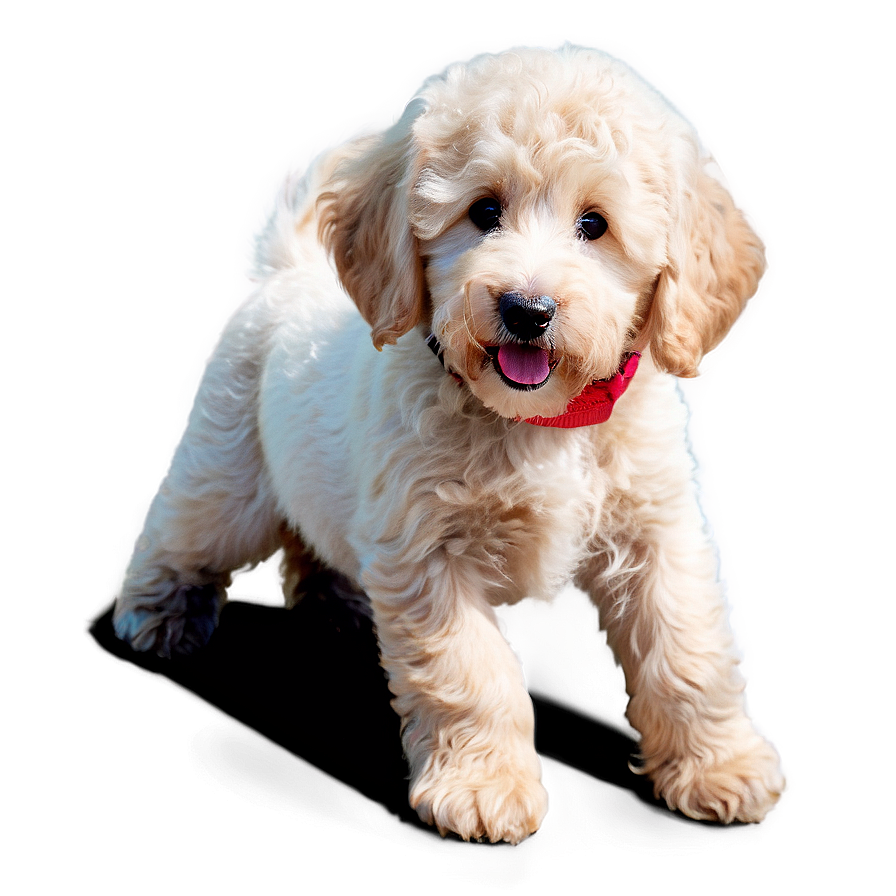 Goldendoodle With Toy Png 06262024 PNG