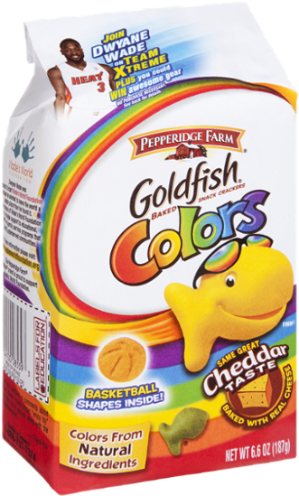 Goldfish Colors Snack Crackers Packaging PNG
