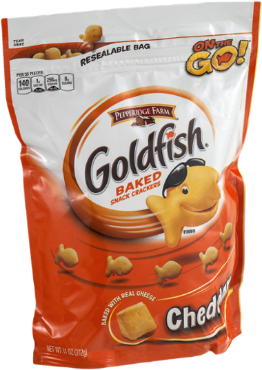 Goldfish Crackers Cheddar Flavor Packaging PNG