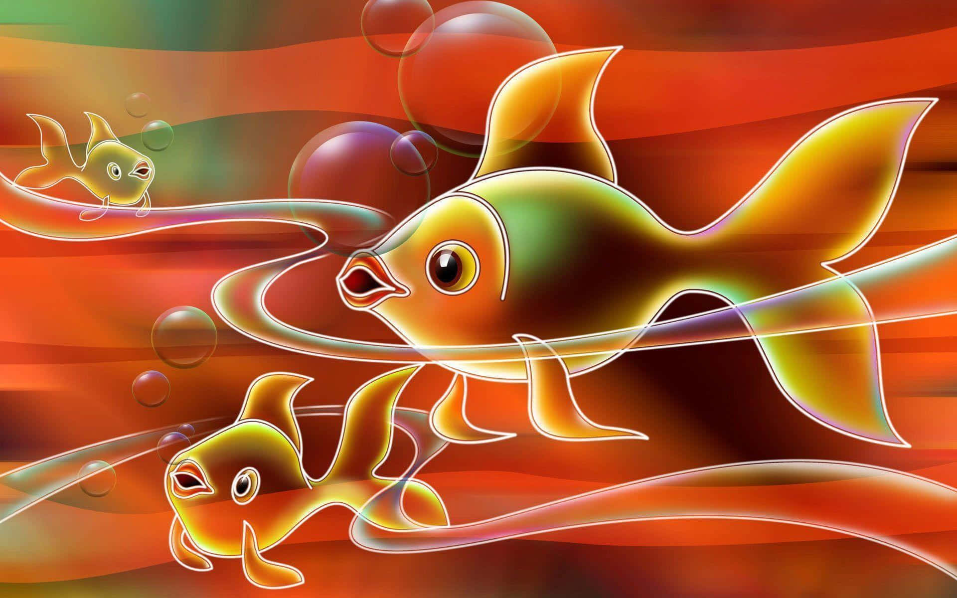 "A close-up of a vibrant goldfish"
