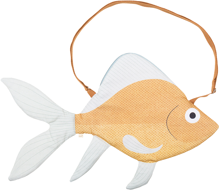 Goldfish Shaped Handbag Illustration PNG