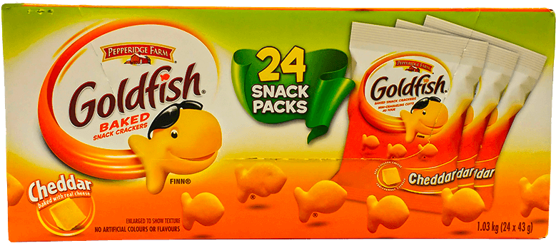 Goldfish Snack Packs Cheddar Box PNG