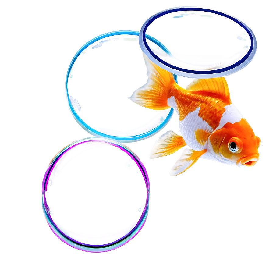Goldfish With Bubbles Png 05212024 PNG