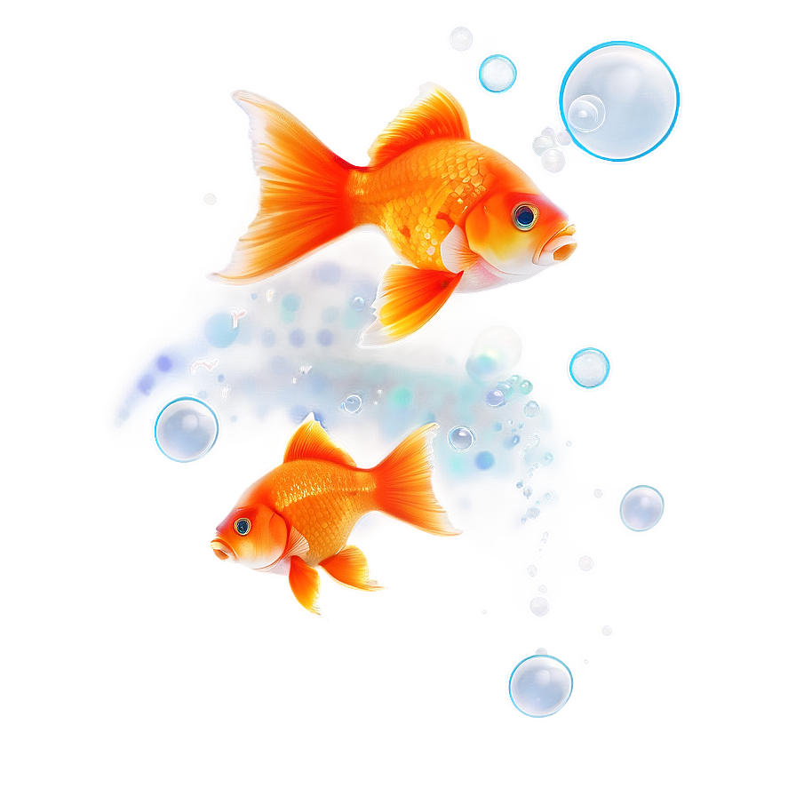 Goldfish With Bubbles Png Jlr PNG