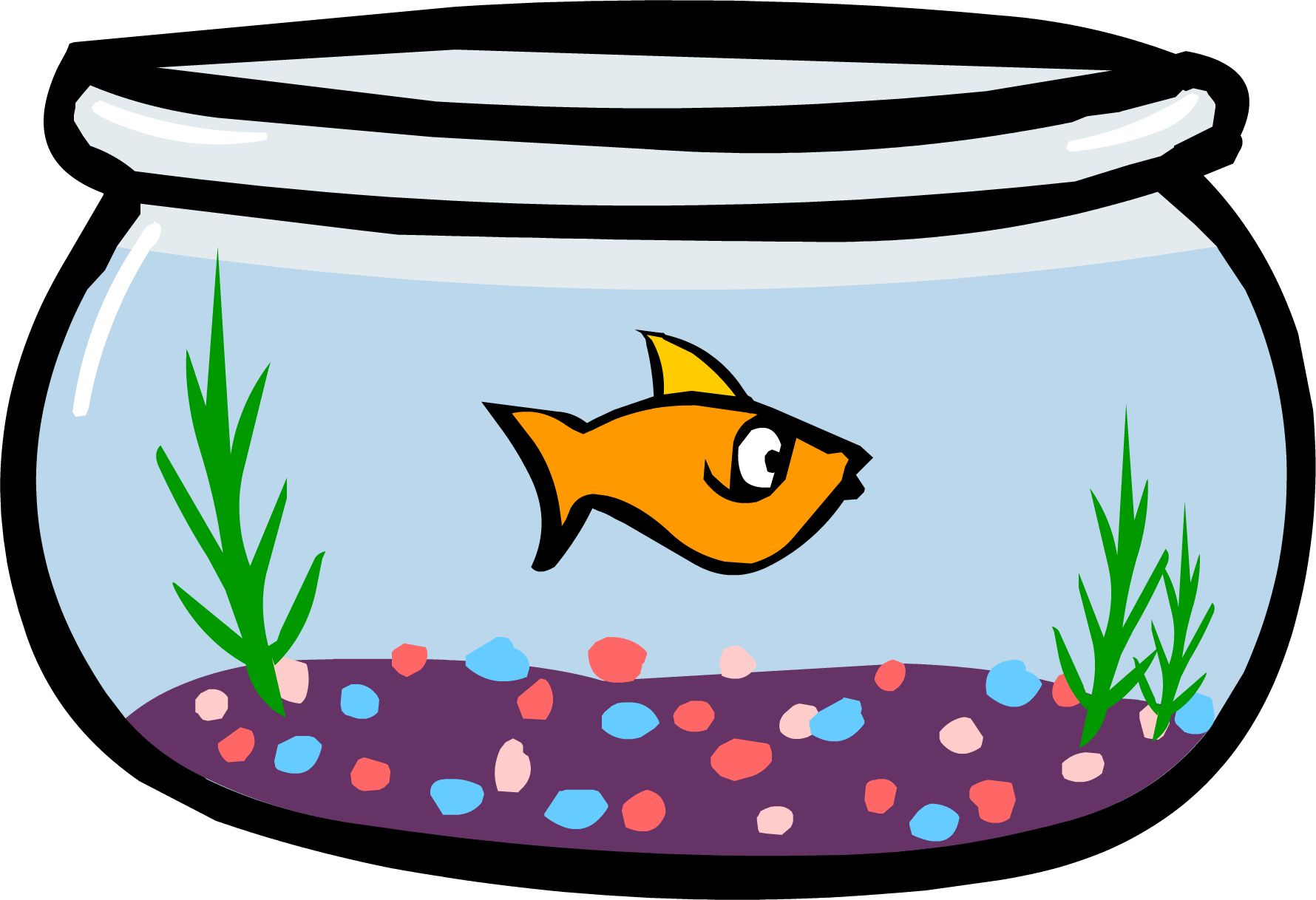 Goldfishin Bowl Cartoon PNG