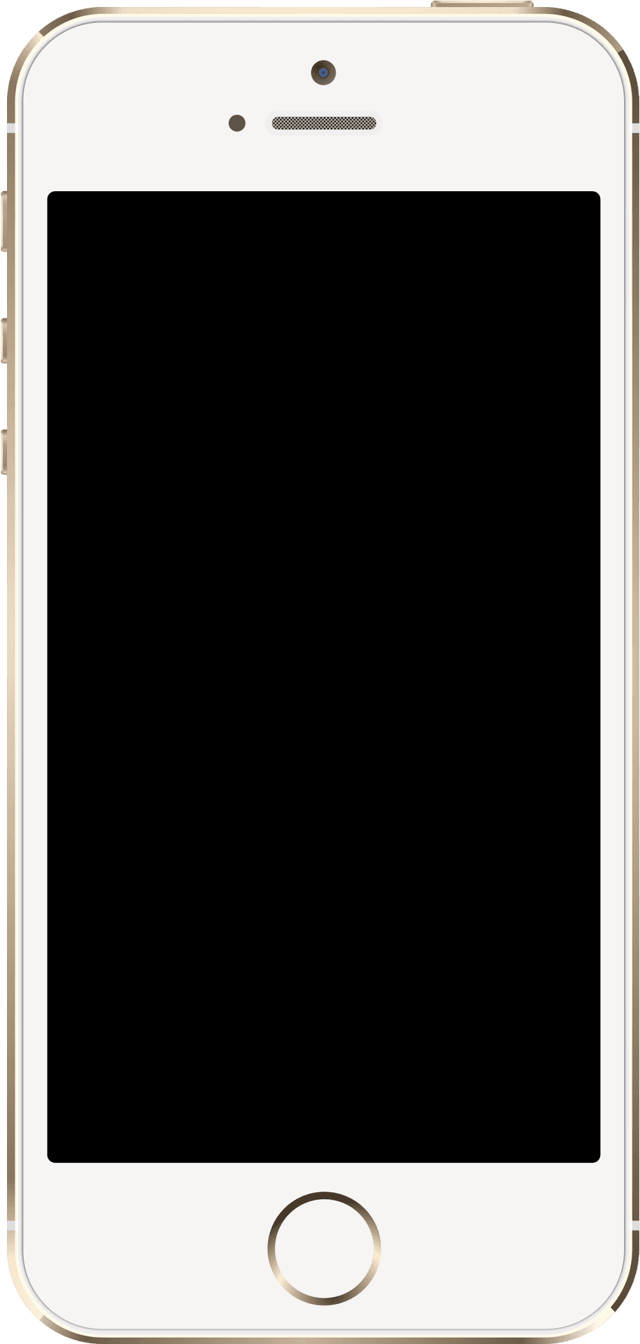 Goldi Phonewith Blank Screen PNG