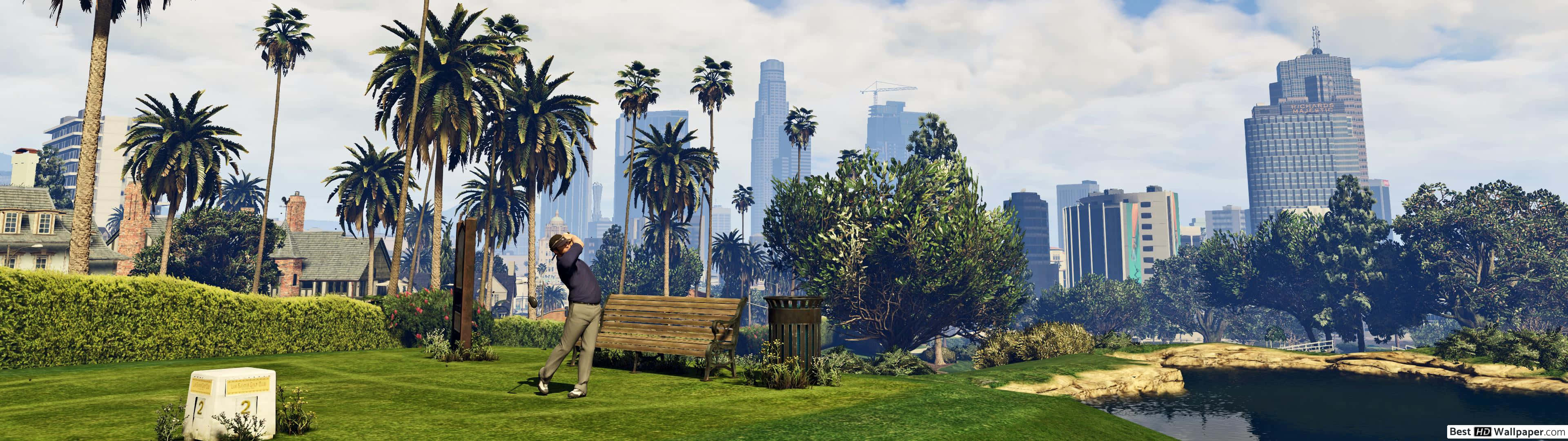Teeing Off on the Perfect Golf Course Wallpaper
