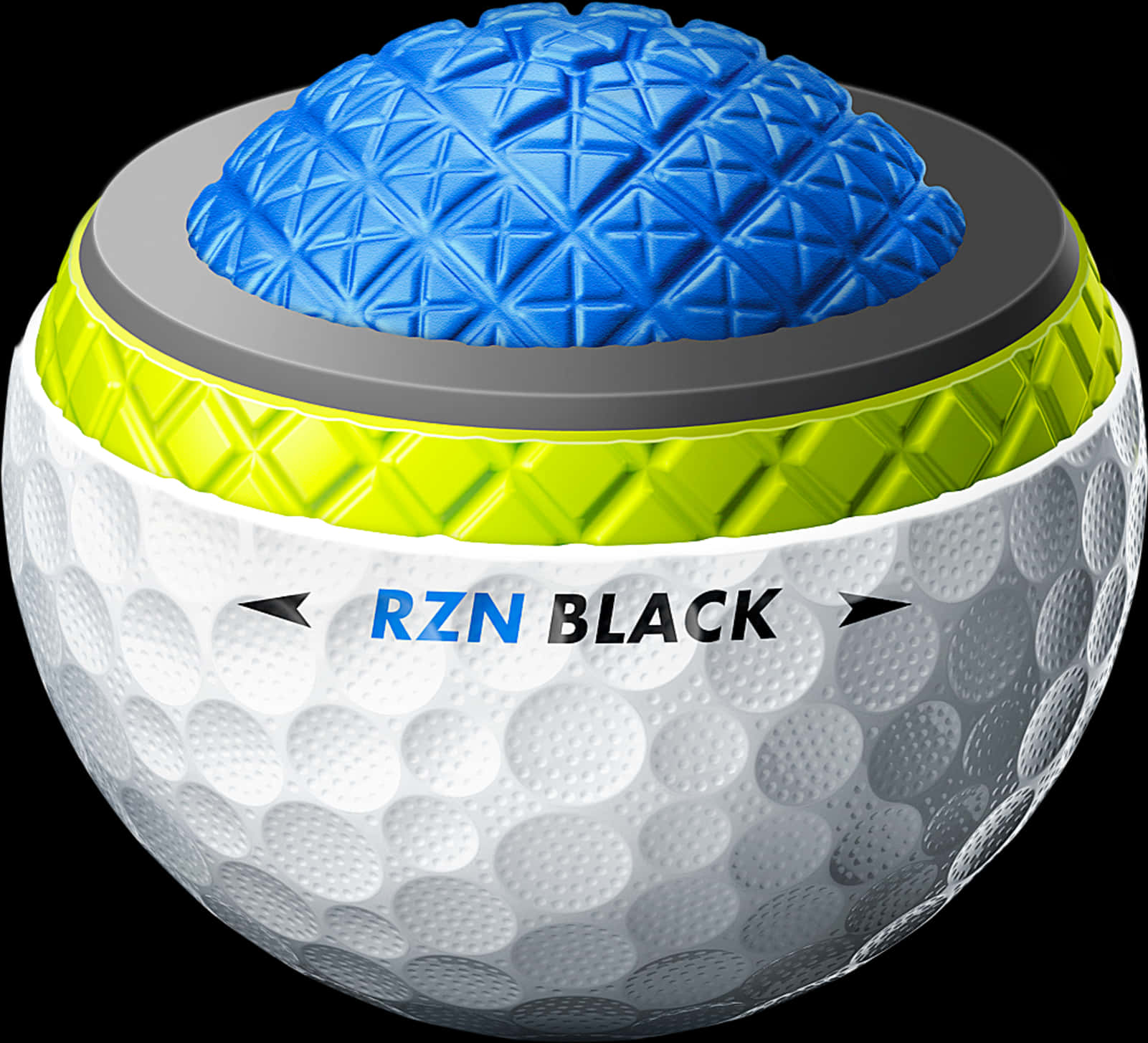 Golf Ball Cross Section R Z N Black PNG