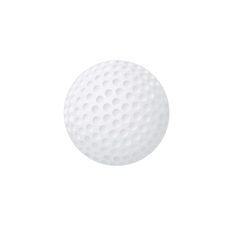 Golf Ball Isolatedon Black PNG
